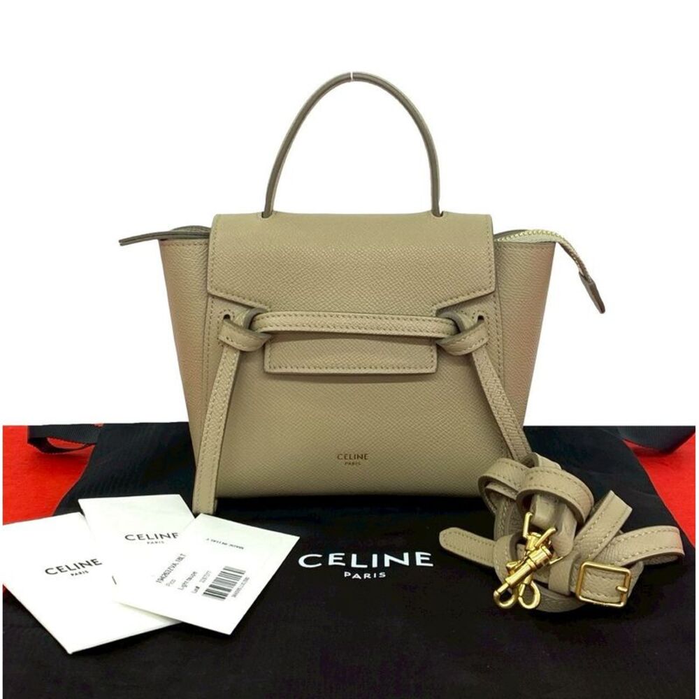 CELINE Belt Bag Leather 2way Handbag